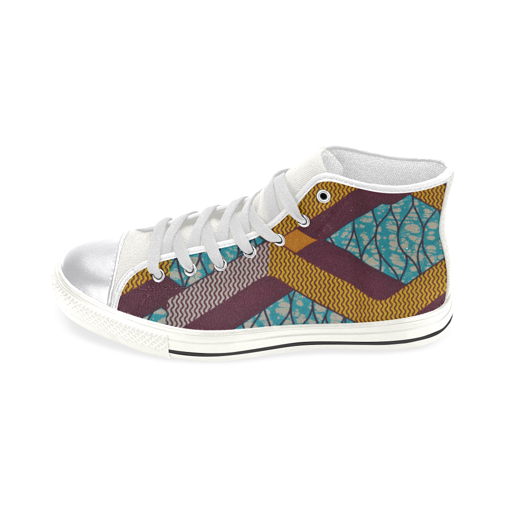 Basketball Top 6 Women's Classic High Top Canvas Shoes (Model 017)