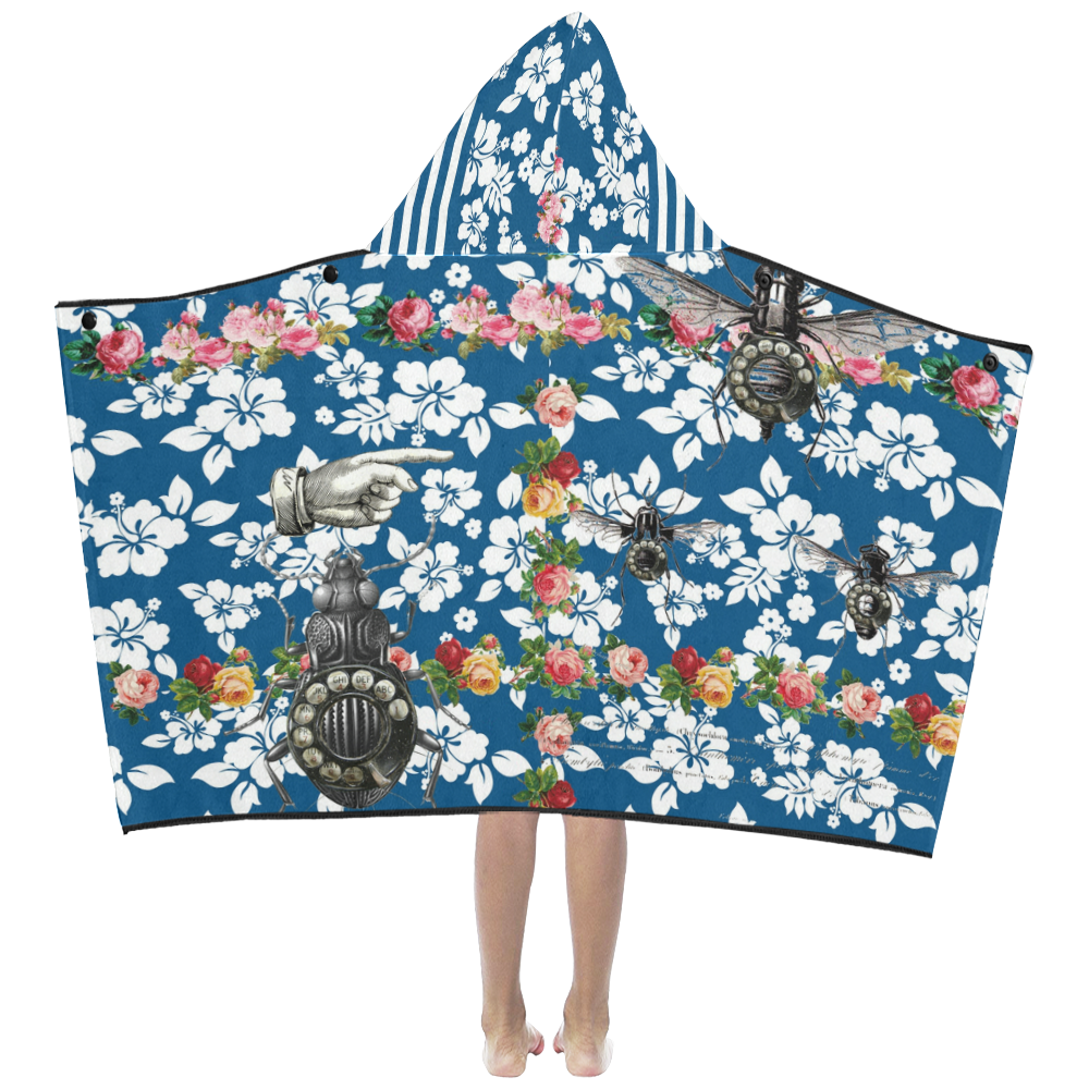 Rotary Bugs on The Canal Kids' Hooded Bath Towels