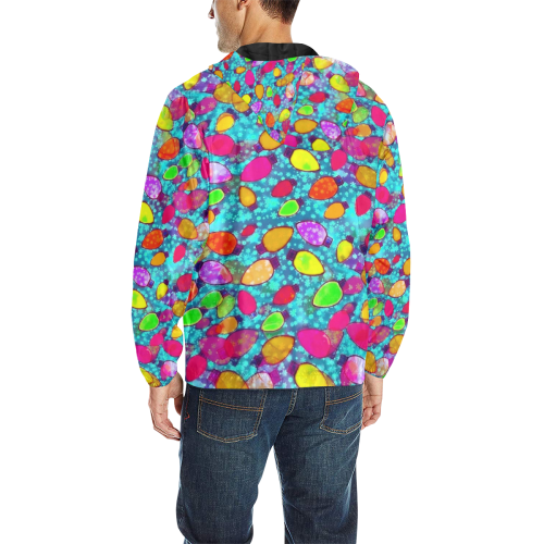 Lights by Nico Bielow All Over Print Quilted Windbreaker for Men (Model H35)
