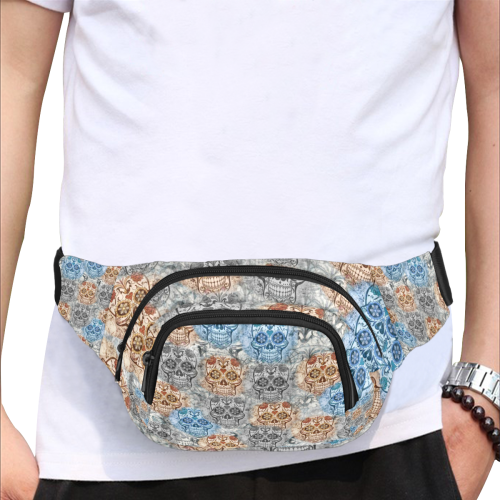 Skulls 1117A by JamColors Fanny Pack/Small (Model 1677)