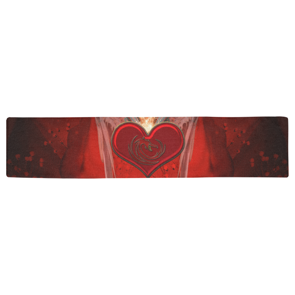 Heart with wings Table Runner 16x72 inch