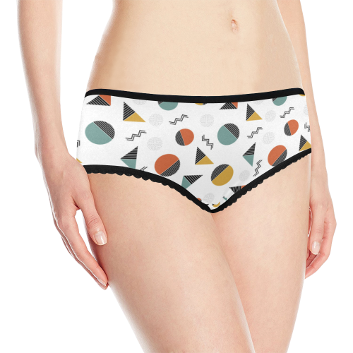 Geo Cutting Shapes Women's All Over Print Classic Briefs (Model L13)