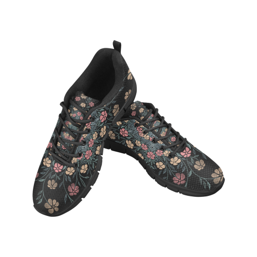Pretty Powder Pastels Flowers Mandala Pattern Women's Breathable Running Shoes (Model 055)