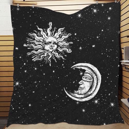 Mystic Stars, Moon and Sun Quilt 70"x80"