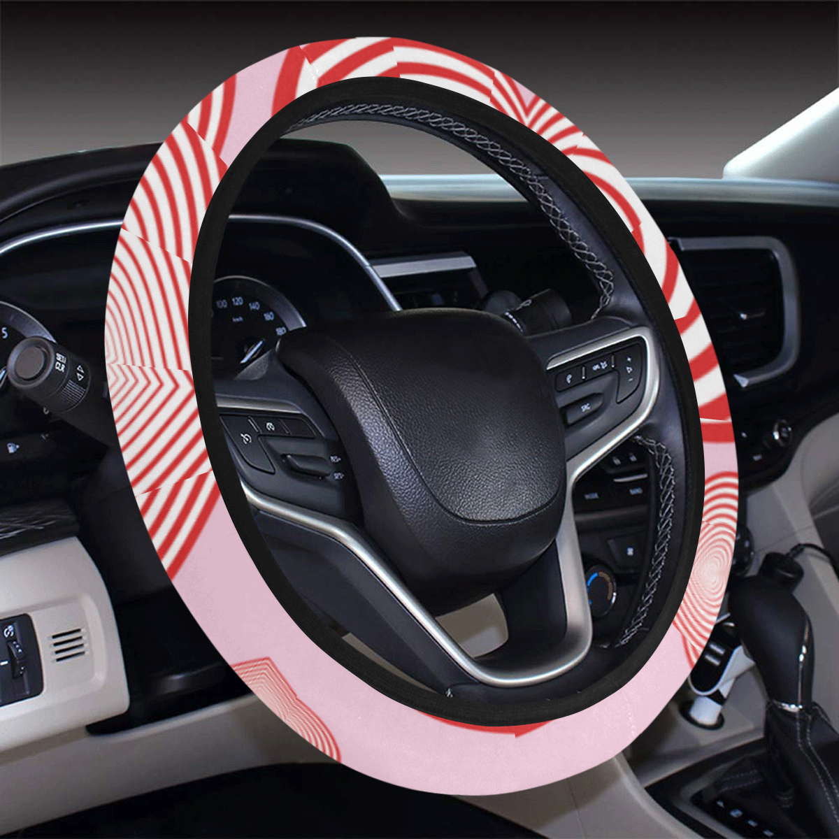 Heart in Hearts Steering Wheel Cover with Elastic Edge
