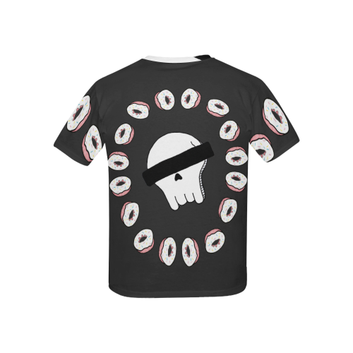 skull black Kids' All Over Print T-shirt (USA Size) (Model T40)