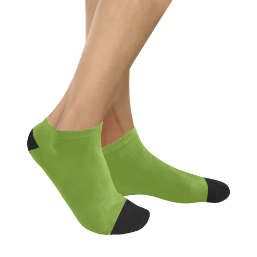 color olive drab Women's Ankle Socks