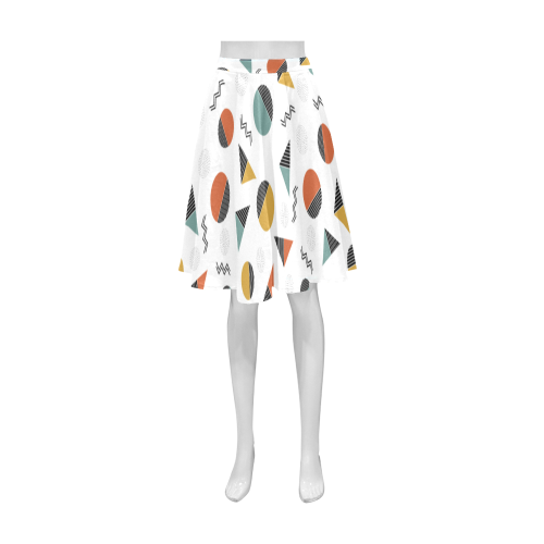 Geo Cutting Shapes Athena Women's Short Skirt (Model D15)