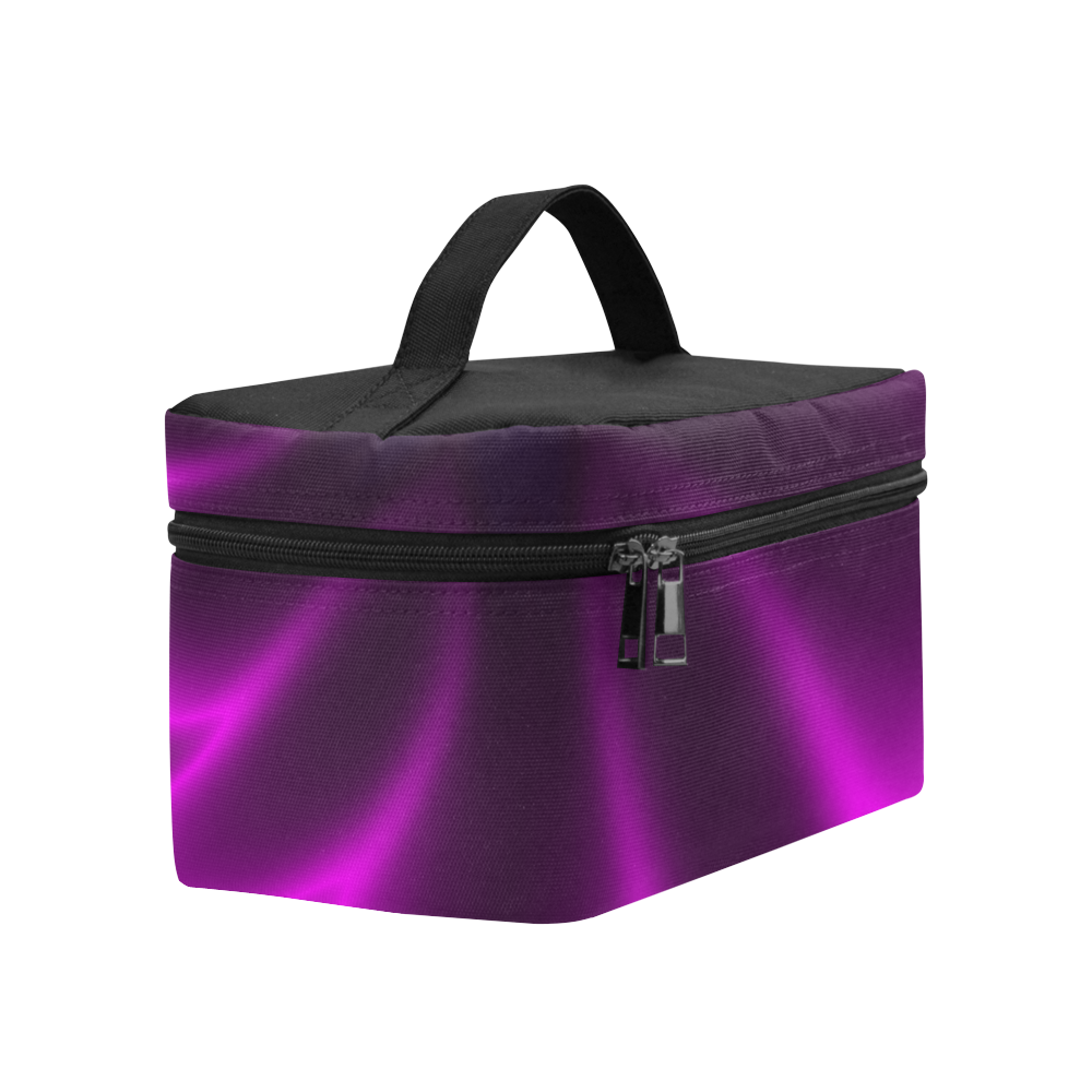 Purple Blossom Cosmetic Bag/Large (Model 1658)
