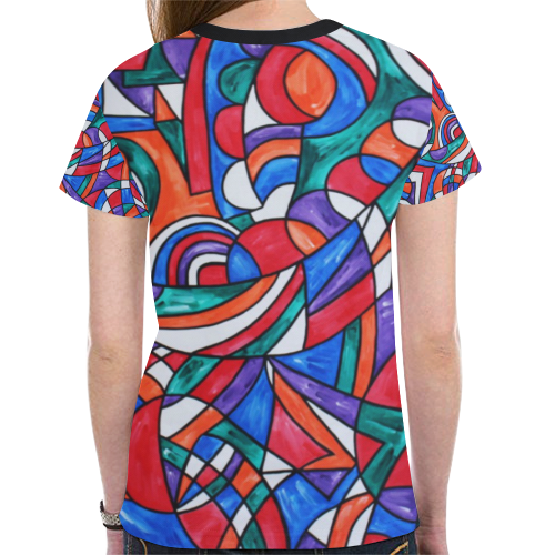 Good Vibes New All Over Print T-shirt for Women (Model T45)