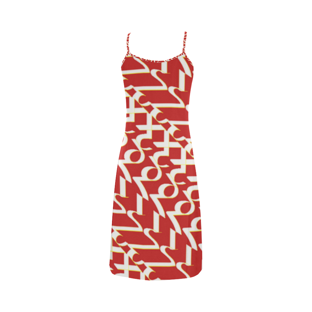 NUMBERS Collection 1234567 Lava Red Alcestis Slip Dress (Model D05)
