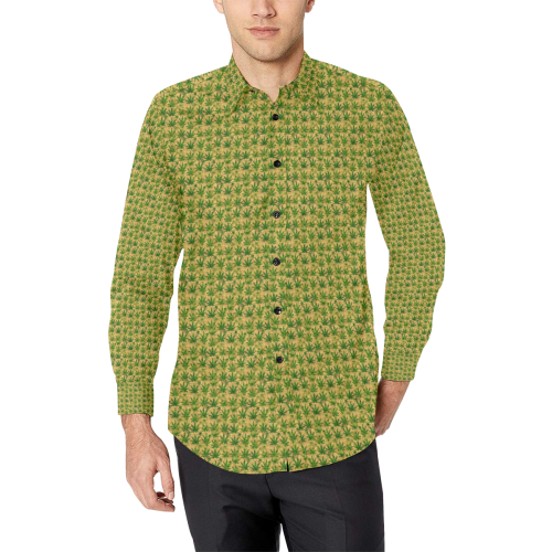 Weed by PopartLover Men's All Over Print Casual Dress Shirt (Model T61)