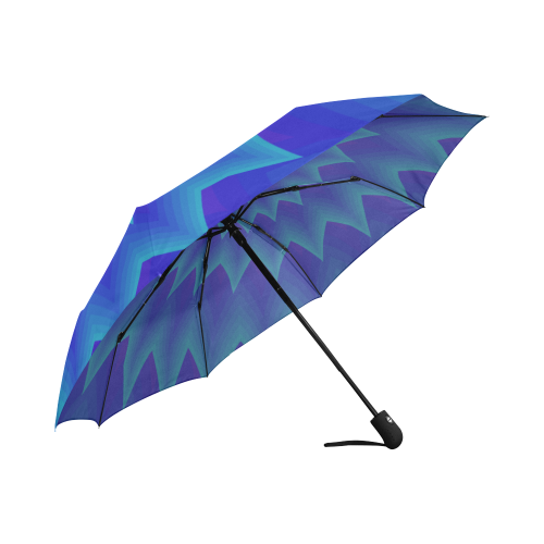Royal blue vortex Auto-Foldable Umbrella (Model U04)