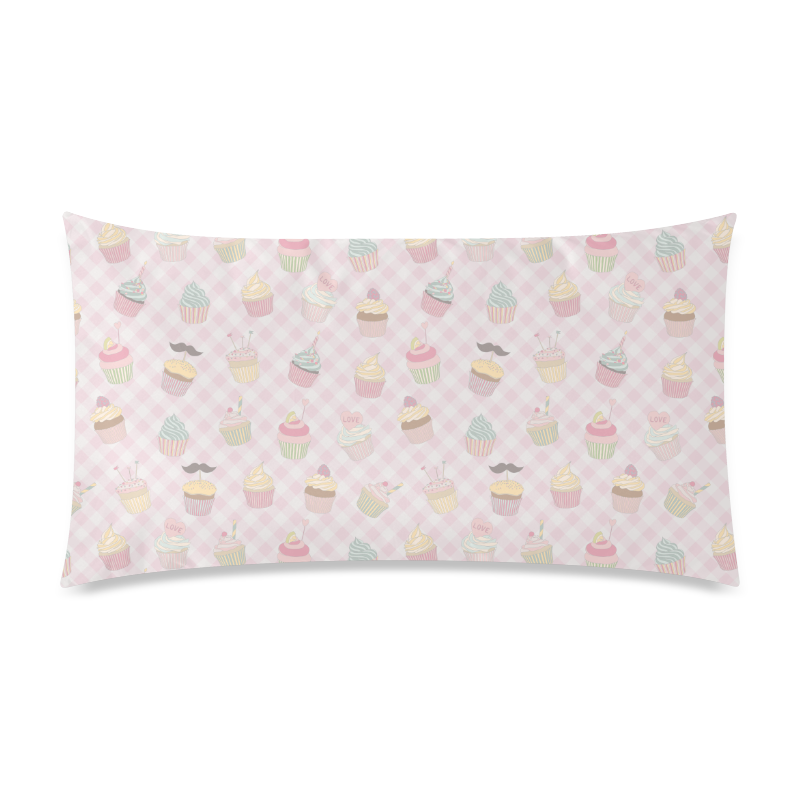 Cupcakes Rectangle Pillow Case 20"x36"(Twin Sides)