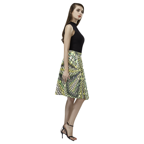 hearts everywhere E  by JamColors Melete Pleated Midi Skirt (Model D15)