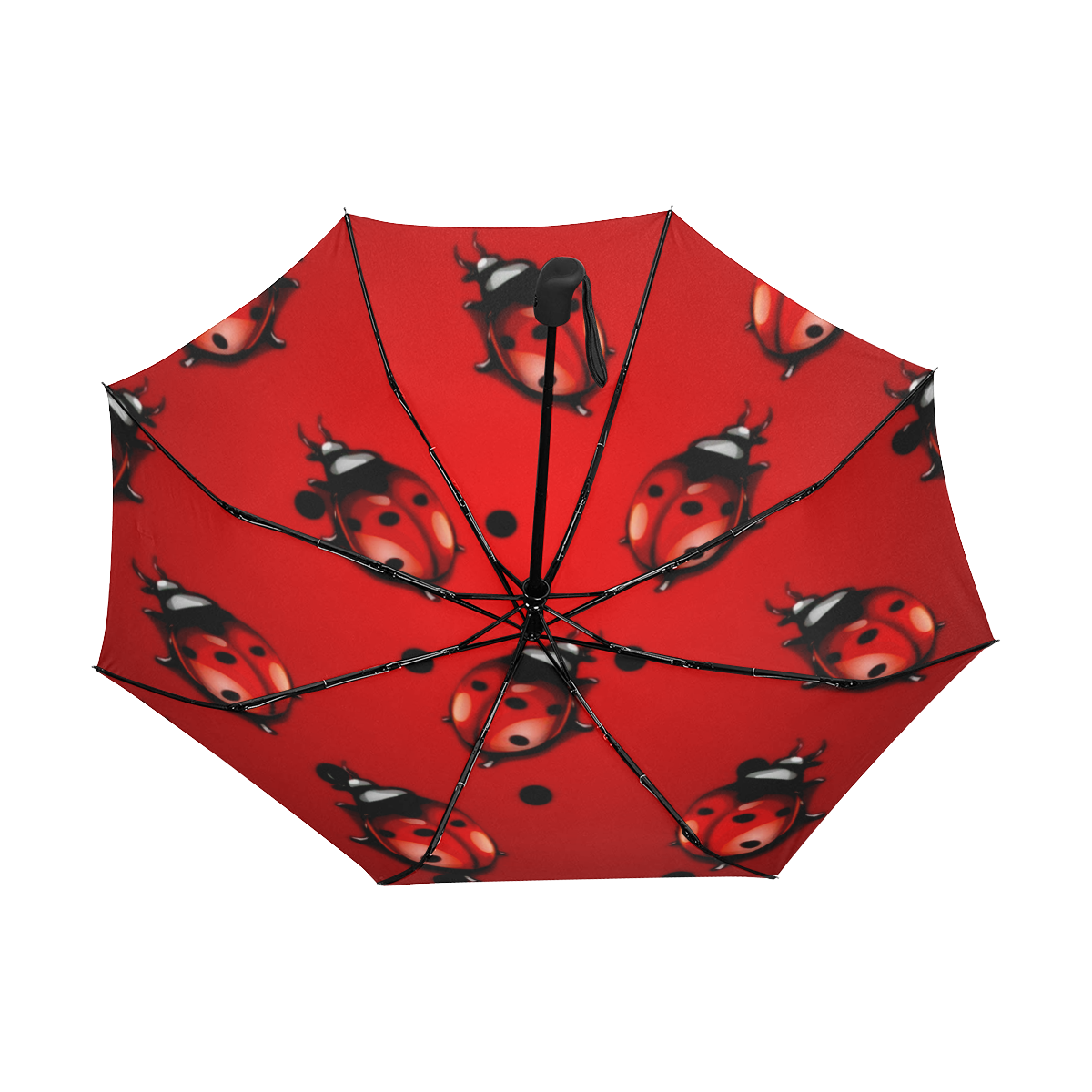 Red Ladybug's Anti-UV Auto-Foldable Umbrella (Underside Printing) (U06)