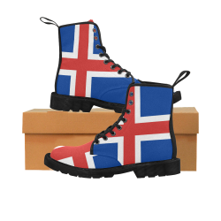 ICELAND Martin Boots for Women (Black) (Model 1203H)