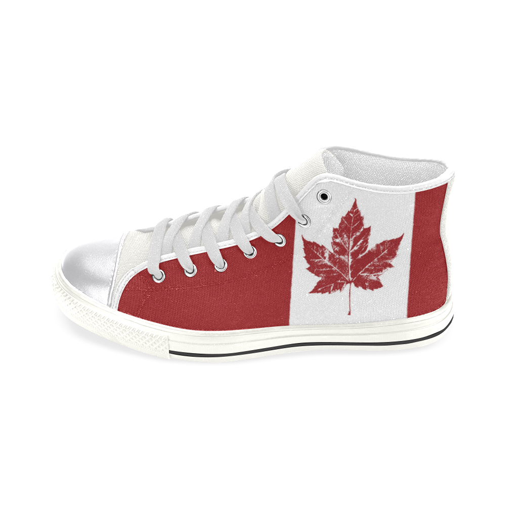 Cool Canada Flag Sneakers Women's Classic High Top Canvas Shoes (Model 017)