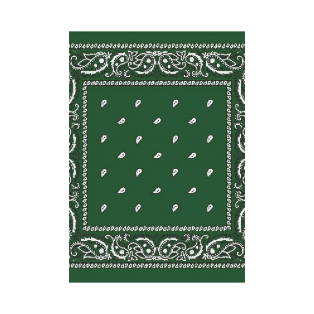 KERCHIEF PATTERN GREEN Garden Flag 28''x40'' （Without Flagpole）