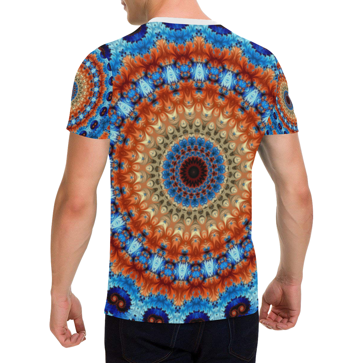 Kaleidoscope Men's All Over Print T-Shirt with Chest Pocket (Model T56)