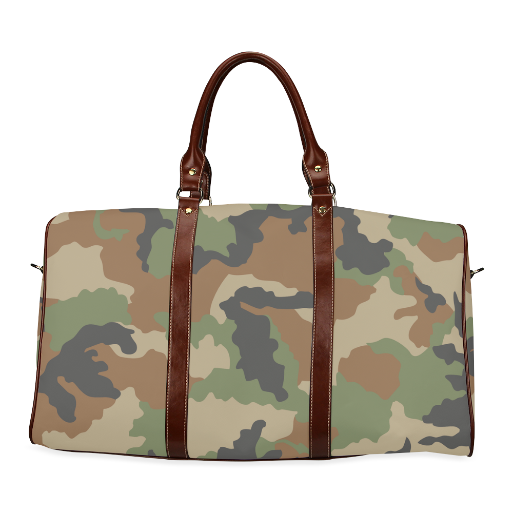 Woodland camouflage pattern Waterproof Travel Bag/Small (Model 1639)