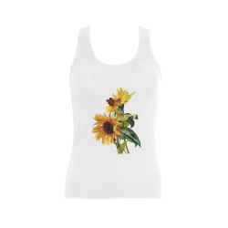 Sunflowers- Summer Women's Shoulder-Free Tank Top (Model T35)