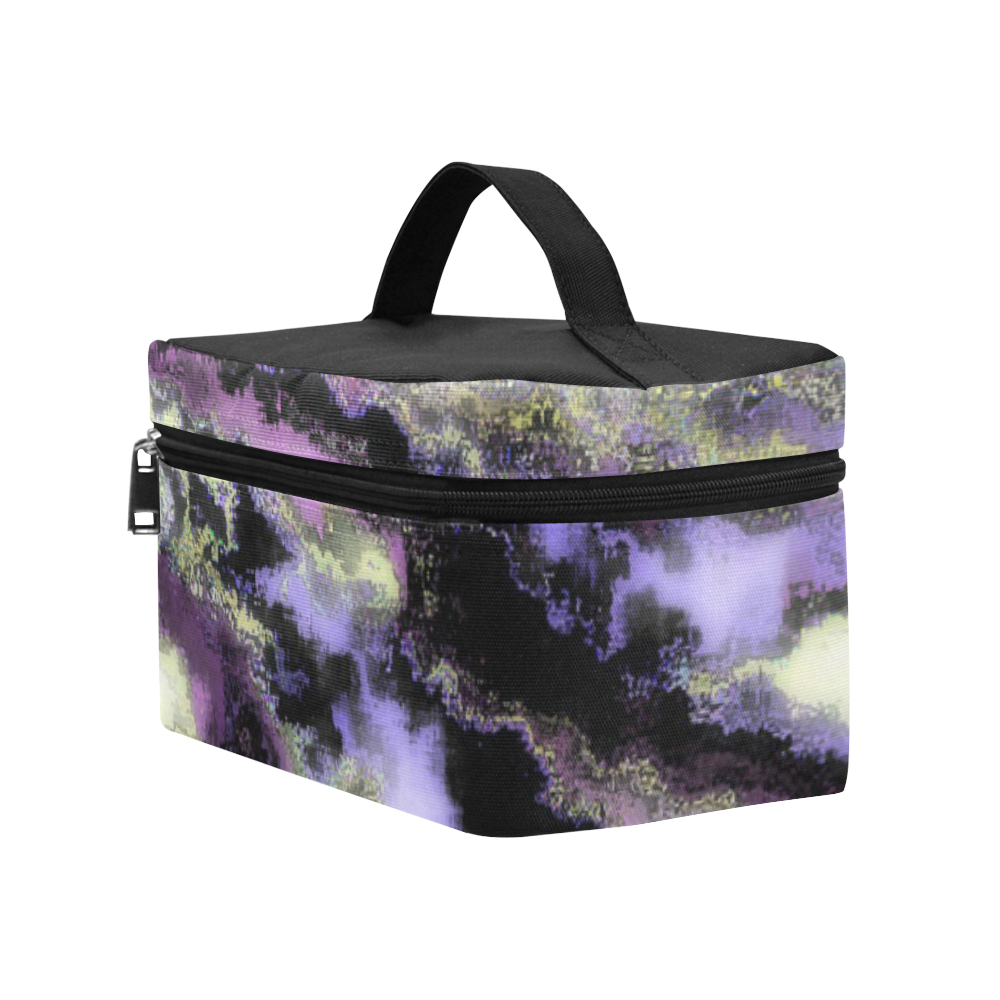 Purple marble Cosmetic Bag/Large (Model 1658)