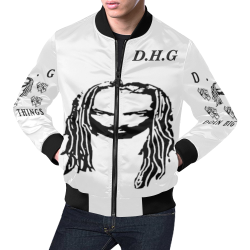 DHG All Over Print Bomber Jacket for Men/Large Size (Model H19)