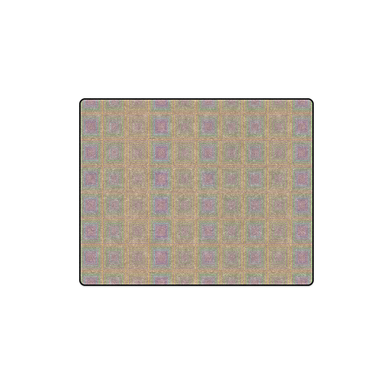Violet brownish multicolored multiple squares Blanket 40"x50"