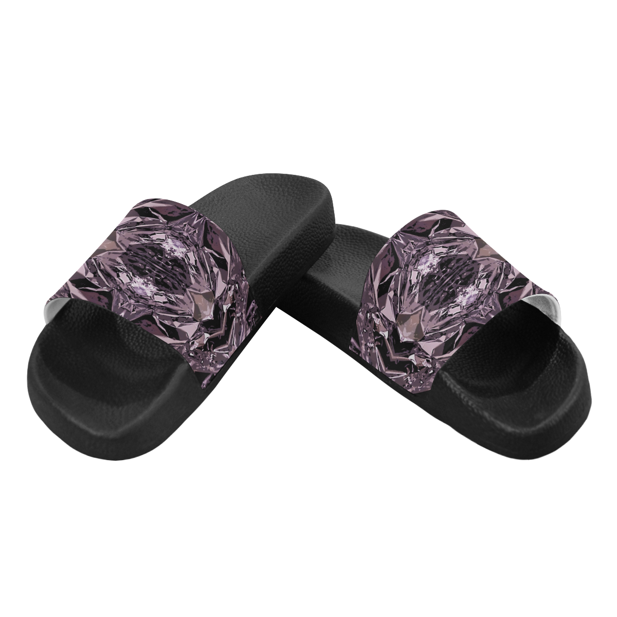 deep space pink Women's Slide Sandals (Model 057)