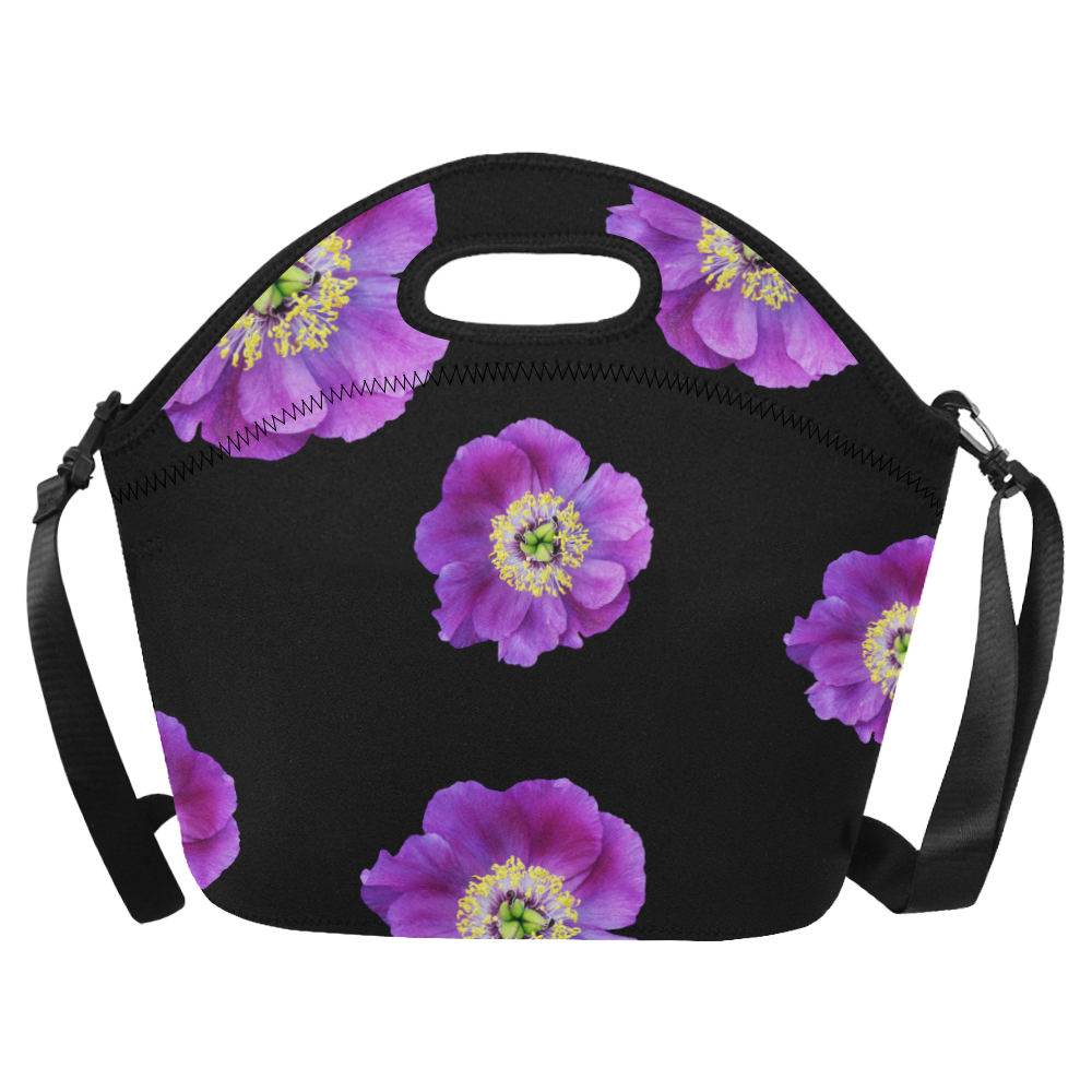 Fairlings Delight's Floral Luxury Collection- Purple Beauty 53086a10 Neoprene Lunch Bag/Large (Model 1669)