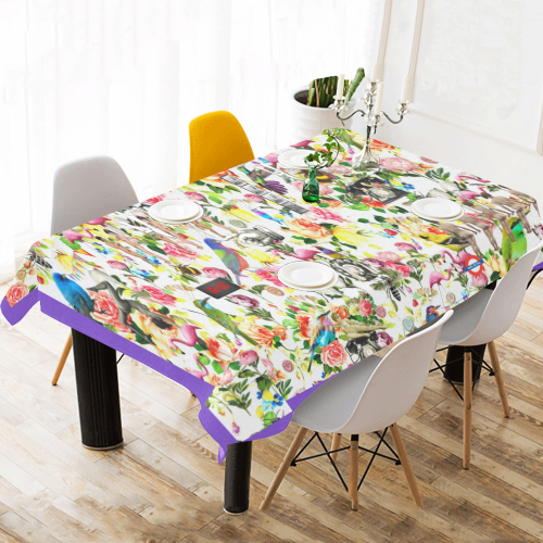 Everything Tablecloth (dark mauve) Cotton Linen Tablecloth 60"x120"