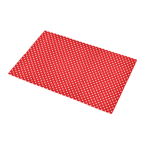 Red polka dots Bath Rug 16''x 28''