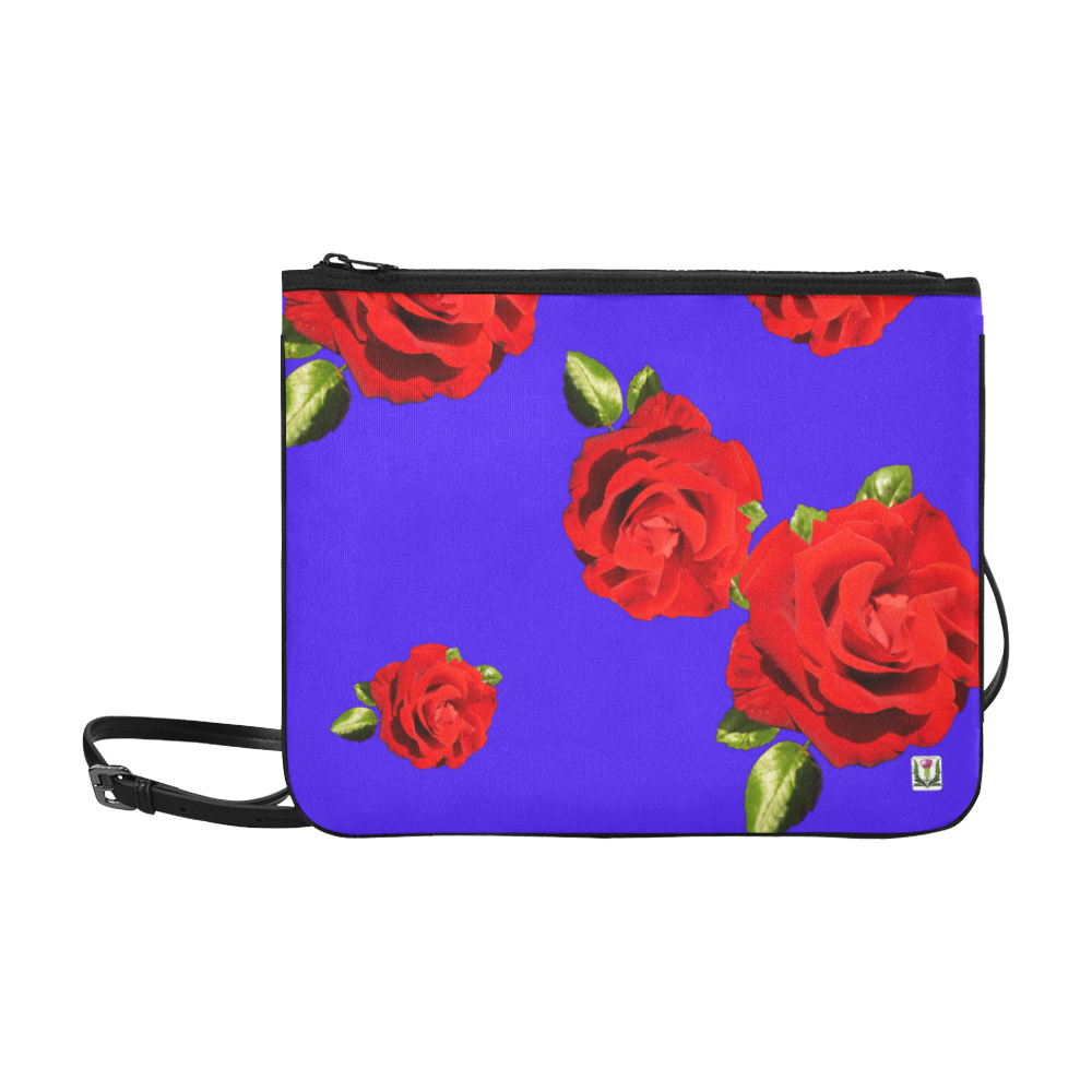 Fairlings Delight's Floral Luxury Collection- Red Rose Slim Clutch Bag 53086a12 Slim Clutch Bag (Model 1668)