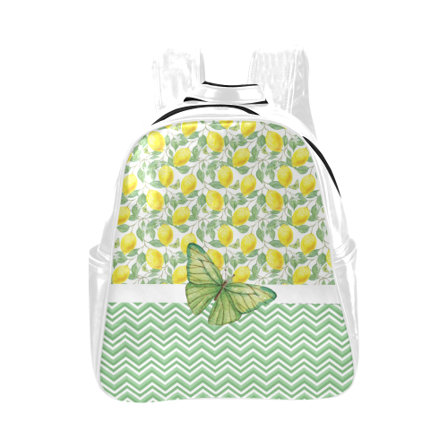 Butterfly And Lemons Multi-Pockets Backpack (Model 1636)