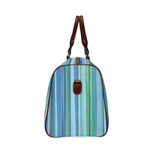 painted stripe 1 Waterproof Travel Bag/Large (Model 1639)