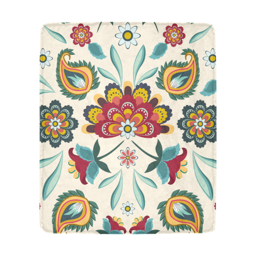 Awesome Batik Floral Ultra-Soft Micro Fleece Blanket 50"x60"