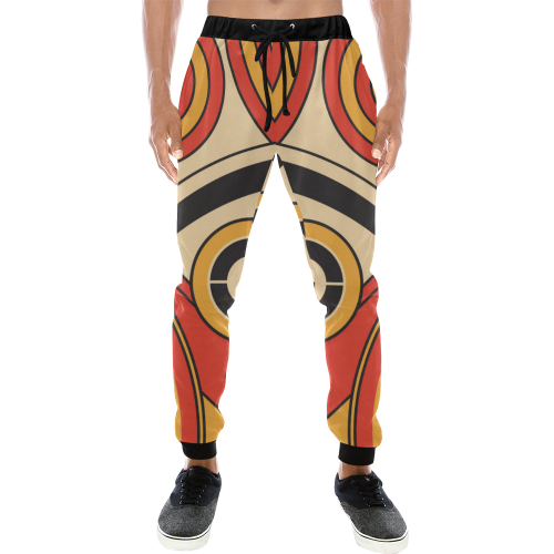 Geo Aztec Bull Tribal Men's All Over Print Sweatpants/Large Size (Model L11)