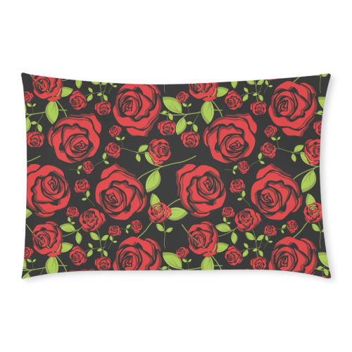 Red Roses on Black 3-Piece Bedding Set