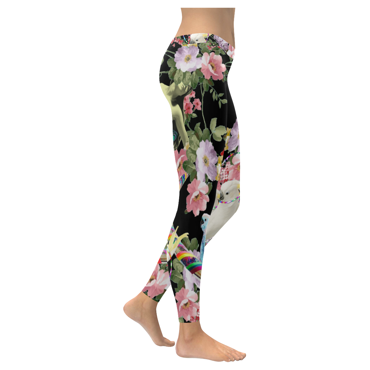 Cock-a-Hoop Women's Low Rise Leggings (Invisible Stitch) (Model L05)
