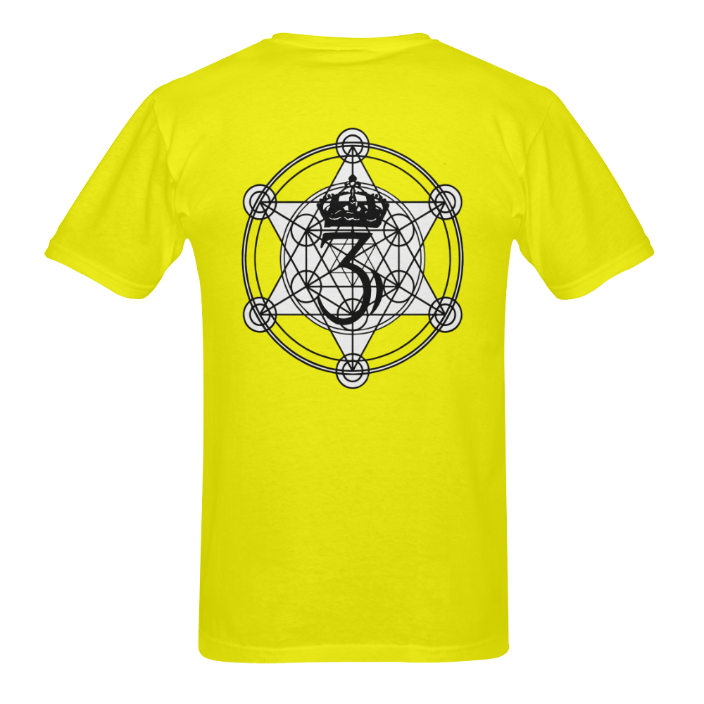 GOD Men Tee Yellow Men's T-Shirt in USA Size (Two Sides Printing)
