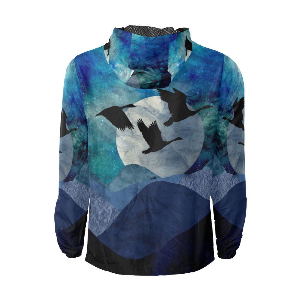 Night In The Mountains Unisex All Over Print Windbreaker (Model H23)