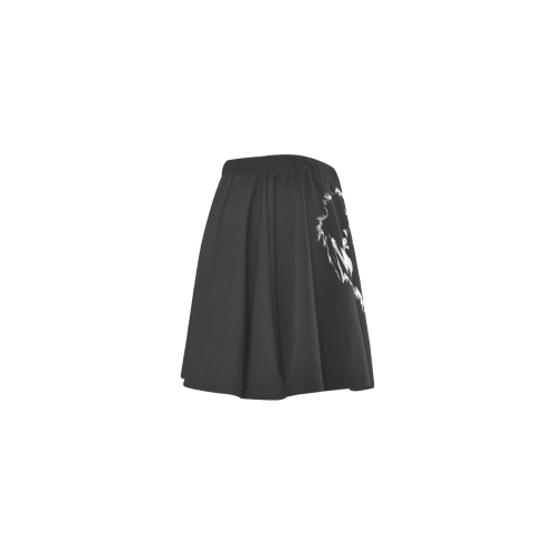 Palace dog Pekingese white on black VAS2 Mini Skating Skirt (Model D36)