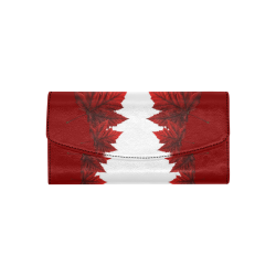 Canada Maple Leaf Wallets Women's Flap Wallet (Model 1707)