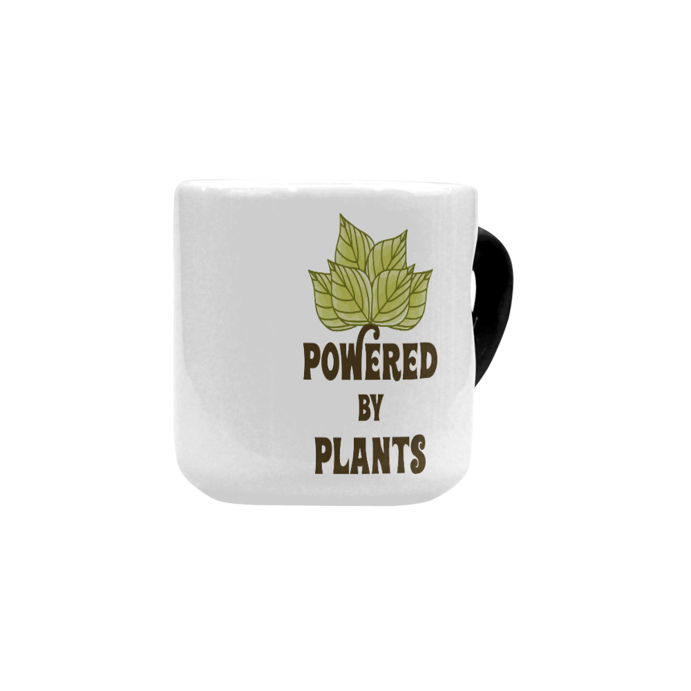 Powered by Plants (vegan) Heart-shaped Morphing Mug