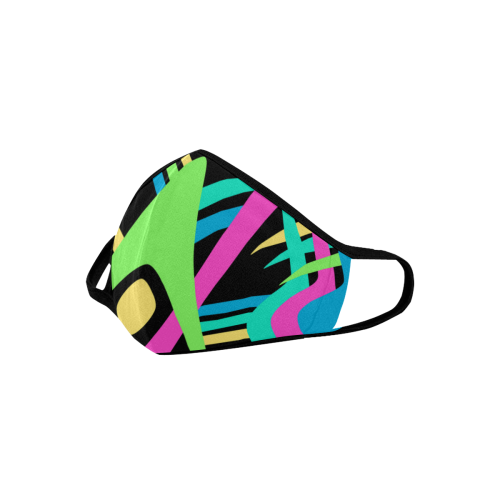 Neon Abstract Print Mouth Mask