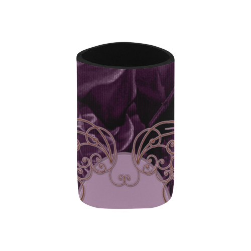 Flowers in soft violet colors Neoprene Can Cooler 4" x 2.7" dia.