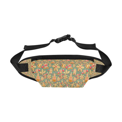 Christmas Gingerbread Icons Pattern Fanny Pack/Large (Model 1676)