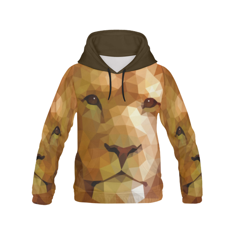 Polymetric Lion All Over Print Hoodie for Men (USA Size) (Model H13)