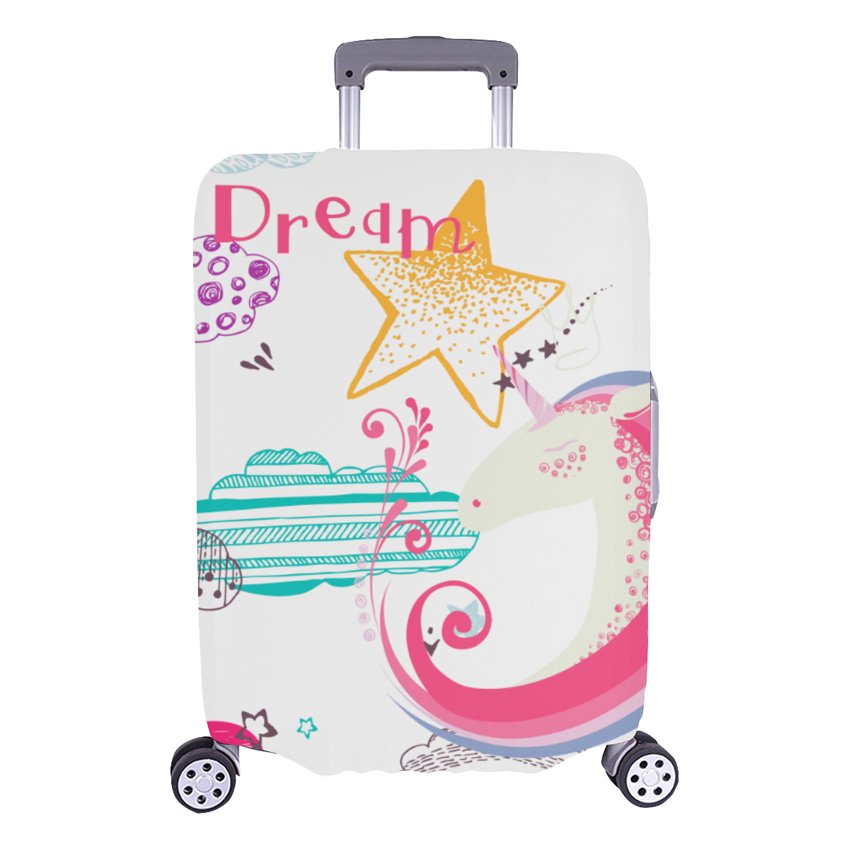 Unicorn Dream Luggage Cover/Large 26"-28"